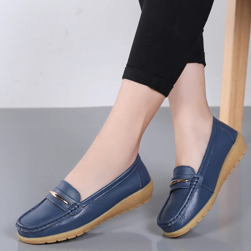 New Genuine Leather Women’s Loafers