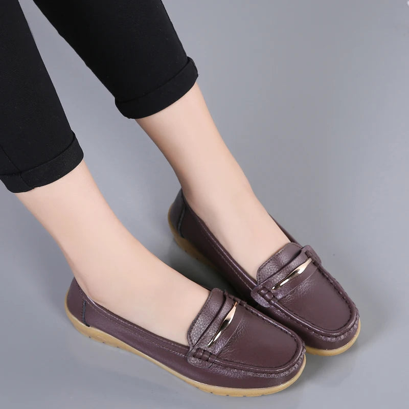 New Genuine Leather Women’s Loafers