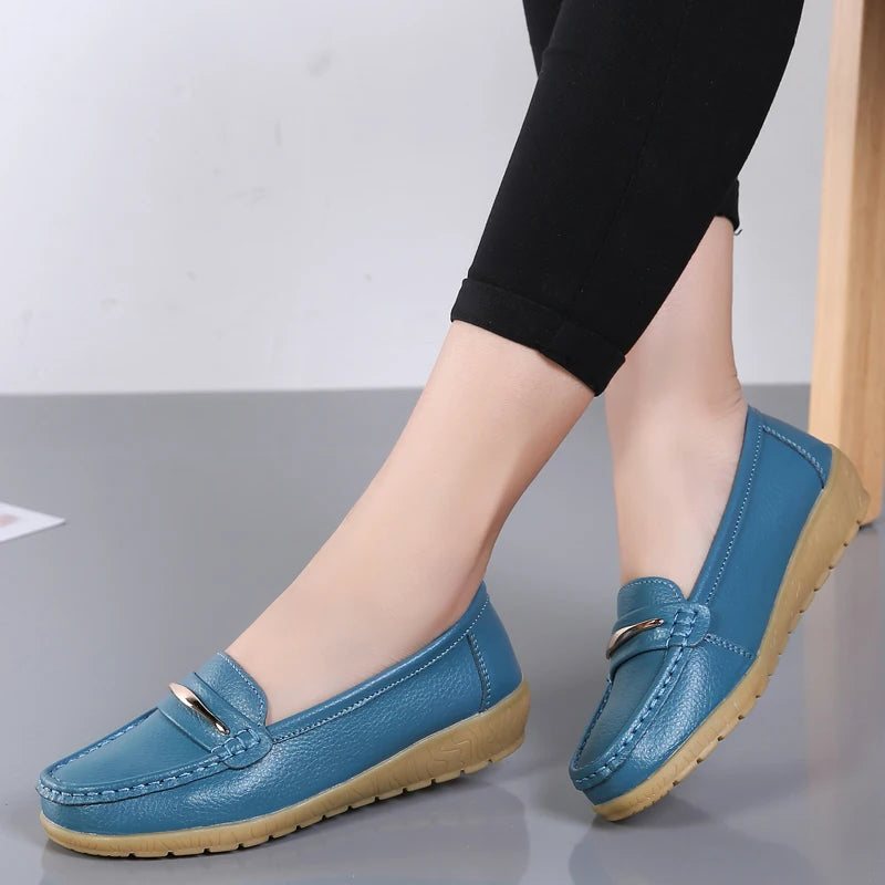 New Genuine Leather Women’s Loafers