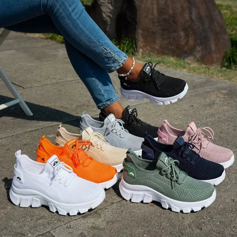 Women’s Breathable Knitted Walking Shoes