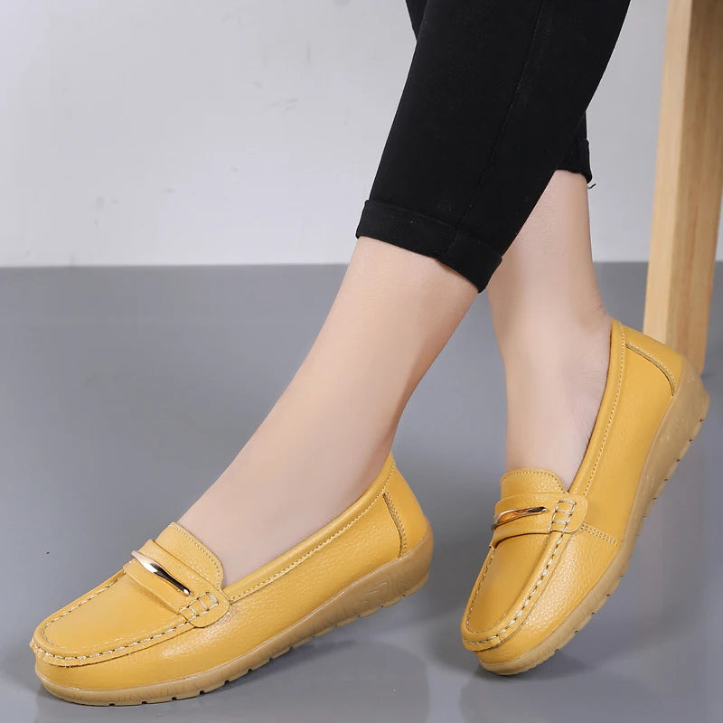 New Genuine Leather Women’s Loafers