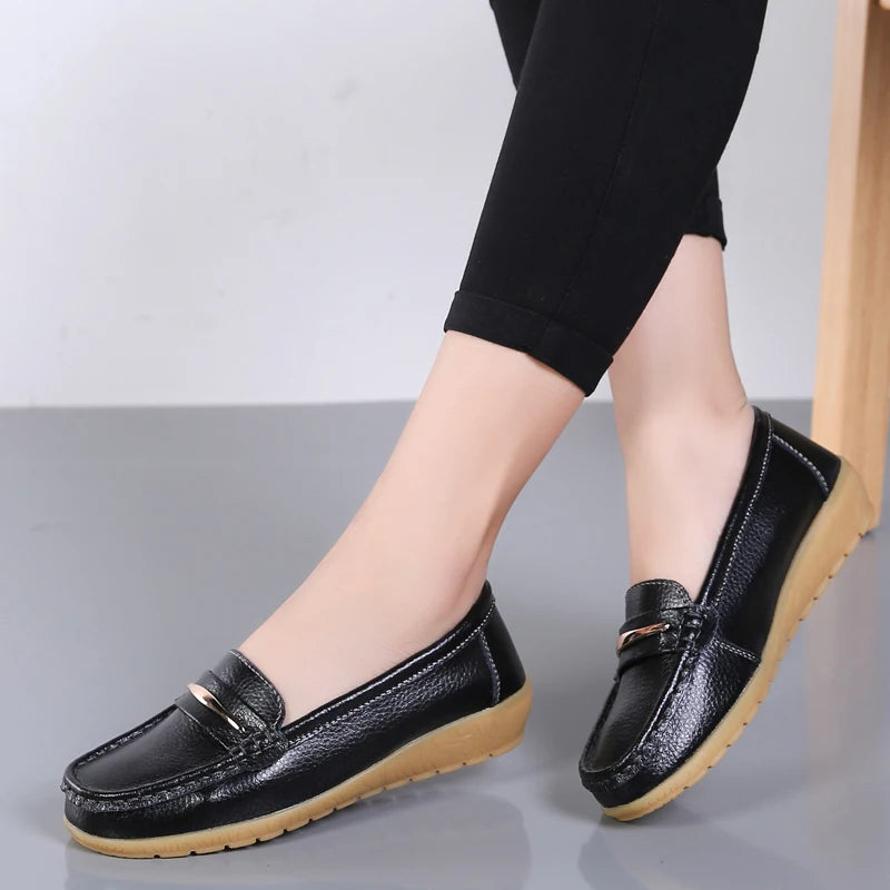 New Genuine Leather Women’s Loafers